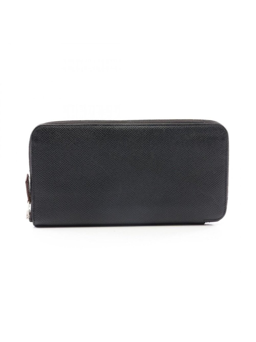 Hermes Round Wallet Azap Long Silk'in Black Leather